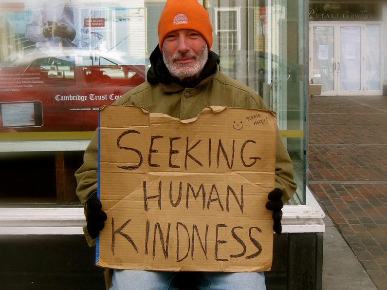 seeking human kindness