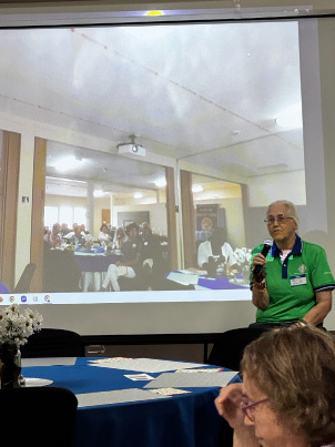 Elizabeth showing how community resources in Cambodia affected lived in the Angkor Chey District
